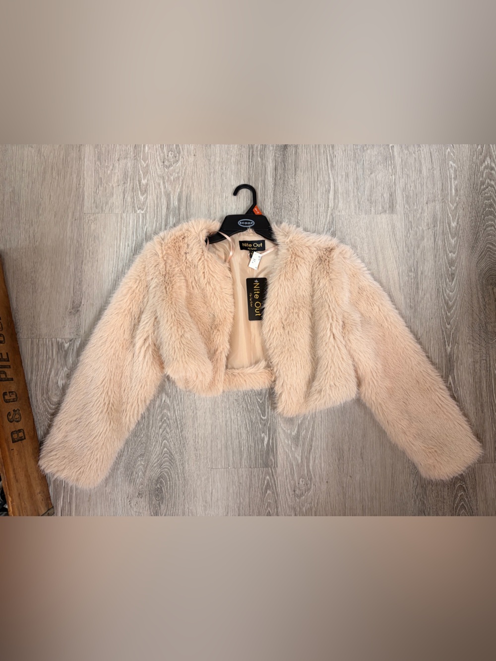 Cropped Faux-Fur Jacket - Blush